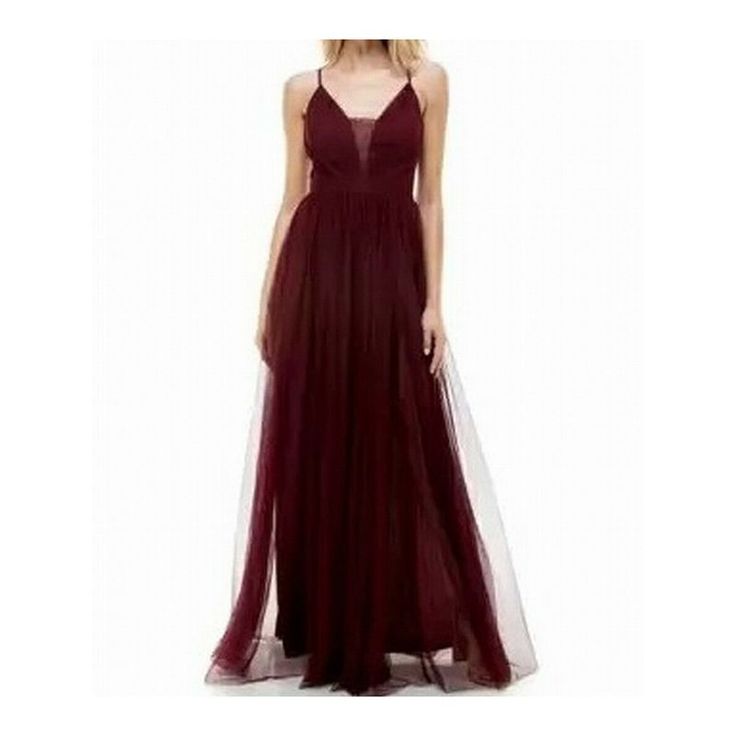 Blemish: Stain Overall Excellent Condition Blemish: Stain Size Type: Juniors Style: Dress Neckline: V Neck Sleeve Style: Spaghetti Strap Features: Pleated Details: Lace Tulle Gown Material: 100% Polyester Care Instructions: Hand Wash Sku: 514440030 Mpn: Adj2229 - Please Note: - All Images Are Stock Images. Colors May Vary Slightly Red Chiffon Dress With Spaghetti Straps, Formal Tulle Dresses With Spaghetti Straps, Elegant Spaghetti Strap Tulle Dress, Red Chiffon Party Gown, Elegant Red Dress With Tulle Skirt, Red Spaghetti Strap Maxi Evening Dress, Red Spaghetti Strap Maxi Dress For Prom, Red Maxi Dress With Spaghetti Straps For Evening, Sheer V-neck Dress For Prom Season