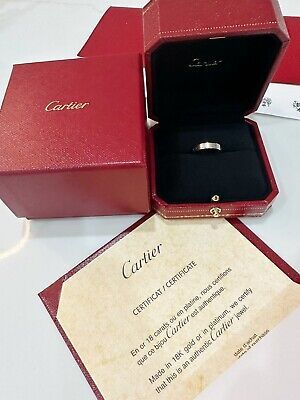 Top Seller for Cartier LOVE 18k White Gold 3.5mm Wedding Band Ring Size 49 US 4.75 Box Receipt, Bags Classic Formal Couple Rings Stamped 14k, Luxury Cartier Jewelry With Vs Clarity, Cartier Rectangular Jewelry For Gift, Formal Luxury Cartier Diamond Ring, Luxury Diamond Cut Couple Rings For Anniversary, Designer Platinum Rings For Formal Occasions, Cartier Yellow Gold Diamond Wedding Ring, Cartier Yellow Gold Wedding Diamond Ring, Luxury Yellow Gold Bands For Gift