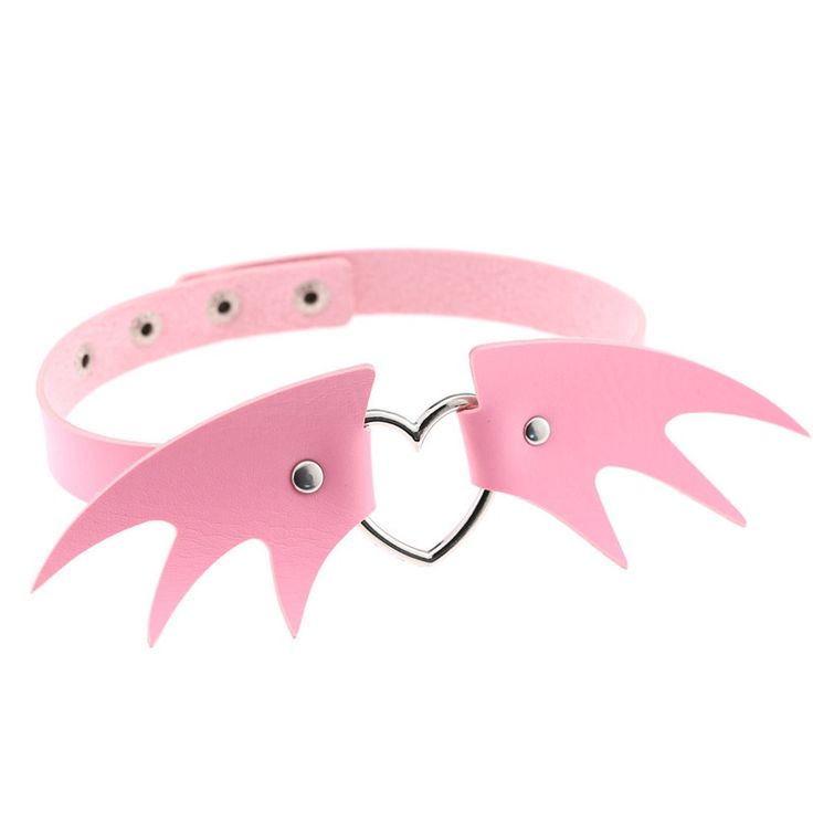 Faster shipping. Better service Goth Collar, Harajuku Necklace, Bat Choker, Cute Choker Necklaces, Goth Choker Necklaces, Gothic Harajuku, Pink Goth, Goth Choker, Gothic Chokers