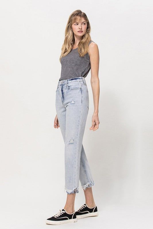 Experience the perfect blend of comfort and style with the "Super High Relaxed Cuffed Straight Jeans." These jeans boast a super high-rise waist that provides a flattering fit, while the relaxed straight leg offers a laid-back yet chic aesthetic. The cuffed hem adds a touch of sophistication, making these jeans a versatile choice for creating effortlessly polished looks with a modern edge.Model is 5' 9'' Wearing size 26Fabric Contents: 100% Cotton, Non-stretch fabric, Non-sheer fabricCare Instructions: Machine wash cold, gentle cycle, tumble dry low.Size Measurement (inch): 24: 24.0 (Waist), - (Hips), 25.5 (Inseam), 35.5 (Length) 25: 25.0 (Waist), - (Hips), 26.0 (Inseam), 36.0 (Length) 26: 26.0 (Waist), - (Hips), 26.5 (Inseam), 36.5 (Length) 27: 27.0 (Waist), - (Hips), 27.0 (Inseam), 37.0 Sweater Hat, Flying Monkey, Floral Midi Dress, Sheer Fabrics, Polished Look, Perfect Shirt, Denim Fabric, Straight Jeans, Ankle Length