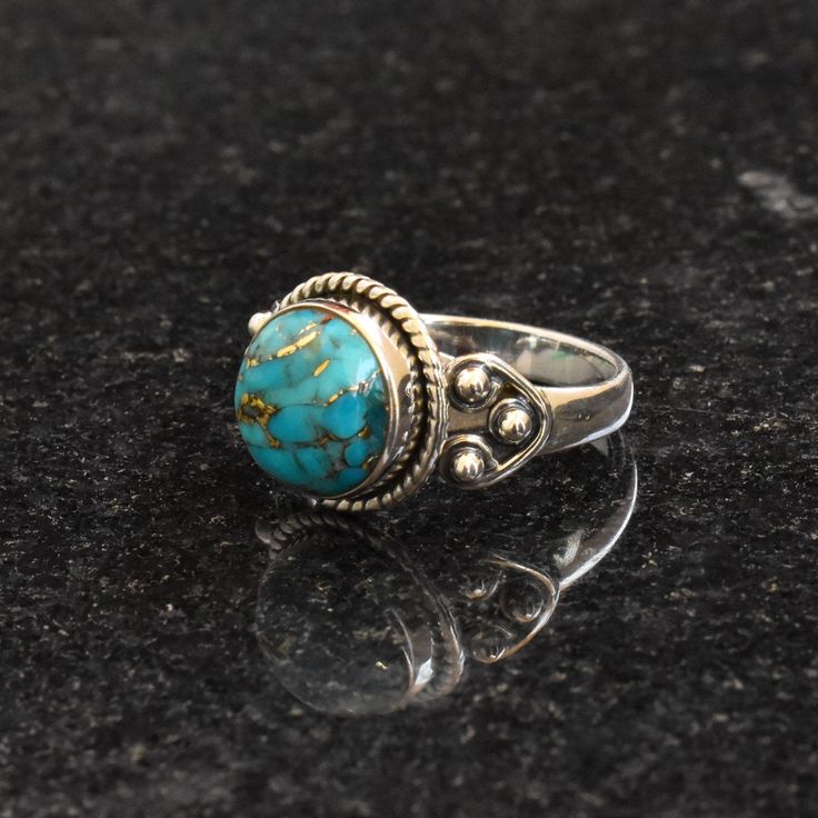 Free Shipping on All Orders Product Description:- PRODUCT CODE :- 0117 SIZE :- All Size Are Available, choose from variation. METAL :- Pure Silver STONE :- Turquoise PURITY :- 925 sterling Silver Ring can be customized on request and gemstone can be made to any gemstone you want. If You Need Faster Shipping, Please Contact us Please Make Sure to Include The Correct Address During Before Order. You Can return Item within 30 Days After Successful Delivery. We Offer 100% Money Back Guarantee If You Adjustable Turquoise Ring With Gemstones, Adjustable Turquoise Ring With Stones, Turquoise Natural Stone Ring, Adjustable Turquoise Gemstone Stackable Rings, Adjustable Turquoise Jewelry With Stone Setting, Bohemian Turquoise Rings With Stone Setting, Bohemian Turquoise Ring With Gemstone, Handmade Turquoise Round Ring, Bohemian Blue Turquoise Ring With Gemstone