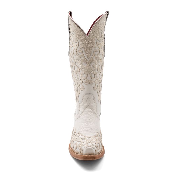 Did someone say wedding day boots? The Starlight is the perfect pair of boots to help you get down that aisle! What's better is they are the gift that keeps on giving and can be worn as a dress boot for many events to come. Dress Boot, White Heels, Cowgirl Boots, The Gift, A Dress, Dress With Boots, Western Boots, Full Grain Leather, Perfect Pair