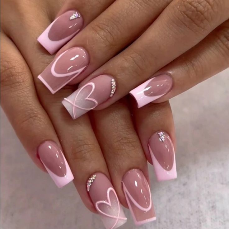 Super Cute And Stylish Ships In 5-10 Business Days Unghie Sfumate, Nagellack Trends, Fancy Nails Designs, Girly Acrylic Nails, Unique Acrylic Nails, Short Acrylic Nails Designs, Pink Acrylic Nails, Square Acrylic Nails, Fancy Nails