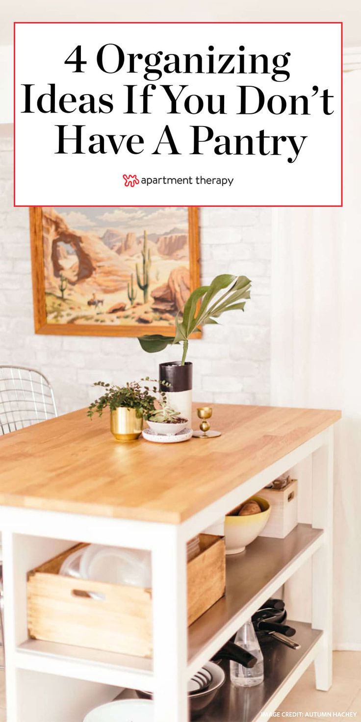 a table with shoes on it and the words organizing ideas if you don't have a pantry