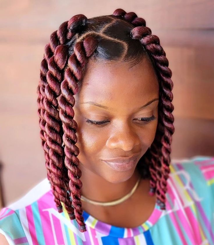 Big Twist Braids Hairstyles, Edgy Updo, Cornrow Updo Hairstyles, Jumbo Twists, Chunky Braids, Flat Twist Updo, Big Box Braids, Sophisticated Hairstyles, Straight Weave Hairstyles