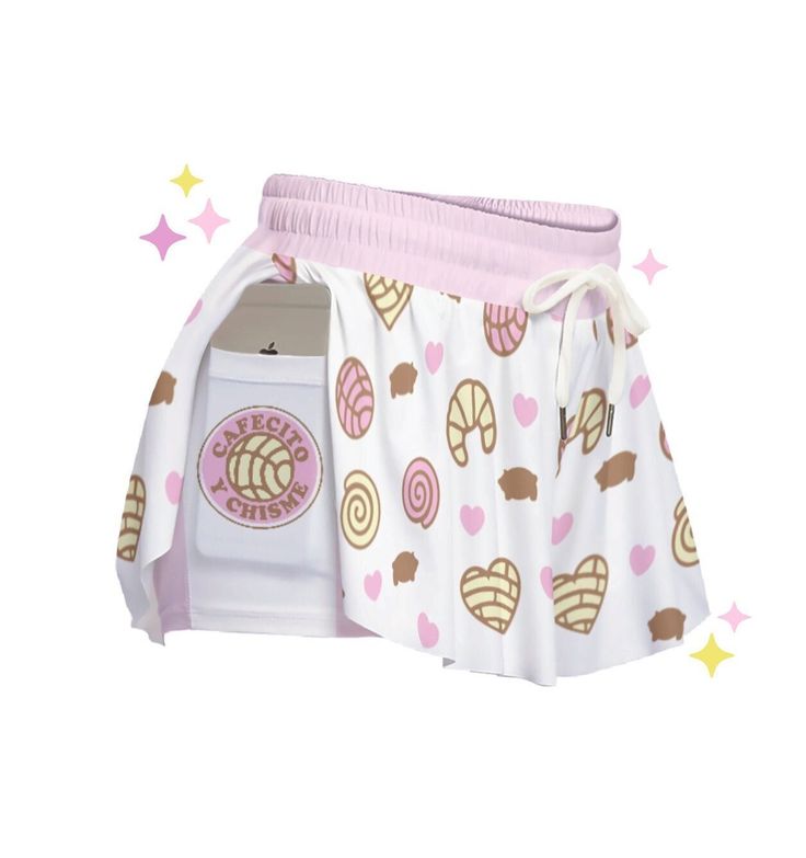 ⚝ The perfect flowy shorts for a cutie's essentials! Lounge in these soft shorties and chill - or gift it to that short loving friend! It makes a unique gift for her! ~ ⚝ 💟Product Details: ❥Handmade design ❥Breathable Comfort. ❥Regular fit ❥ Fabric: 95% polyester and 5% spandex ( Two pocket, waist elastic band) ❥Care Instruction: Machine wash cold with similar colors, do not bleach, tumble dry low, do not iron, do not dry clean. ❥ Average Production Time: 7 business days before shipmen 💟Shippi Cutecore Aesthetic, Cute Sweets, Kawaii Shorts, Kawaii Cutecore, Mexican Heritage, Cute Pajamas, Flowy Shorts, Color Pastel, Spring Women