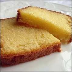 two slices of cake sitting on top of a white plate