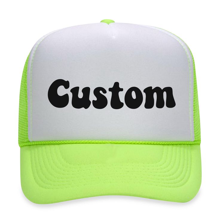 PRICES MAY VARY. Custom Hats Design Your Own Trucker Classic Hat Make Your Own Customized Trucker Hat Plastic Adjustable Snap - Adult (6 1/2 - 7 5/8) Front: 100% Polyester, Back: 100% Polyester - Front Panel with Lining 100% Polyester Front 100% Polyester Mesh Back The Traditional Look 5-panel cap Seamless Foam Front Panel with Lining Matching Color Braid 8 Rows Stitching on Visor Matching Fabric Undervisor Matching Color Sweatband 
Custom Hats Design Your Own Trucker Hat Classic Make Your Own C Green Trucker Hat With Letter Print For Summer, Green Snapback Hat With Letter Print For Outdoor, Summer Green Trucker Hat With Letter Print, Green Summer Trucker Hat With Letter Print, Retro Green Hat With Letter Print, Green Retro Hat With Letter Print, White Snapback Hat With Letter Print And Short Brim, Green Flat Bill Hat With Letter Print, White Brimmed Trucker Hat