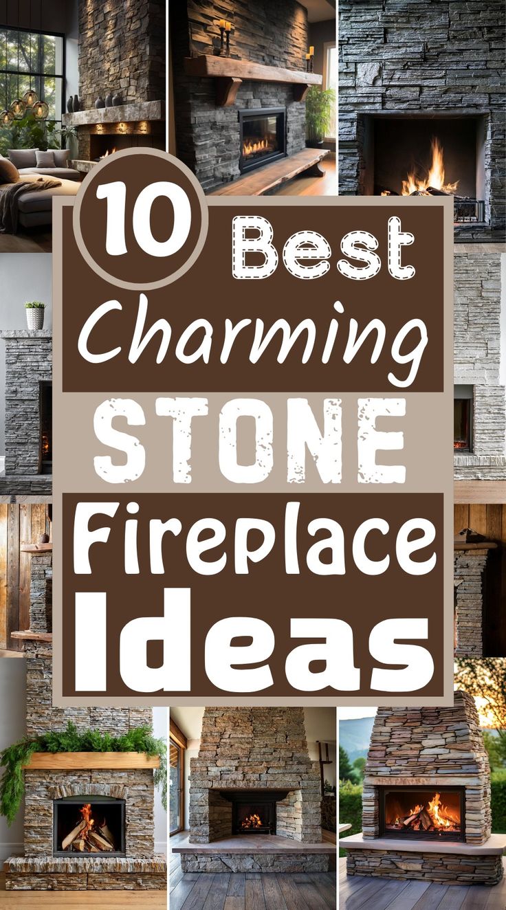 the top 10 best charming stone fireplace ideas