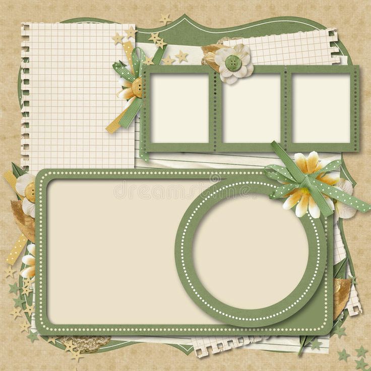 an old photo frame with flowers and ribbons on the edges is shown in this digital scrapbook