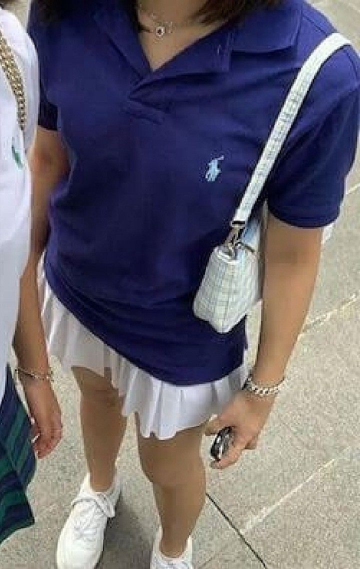 Preppy ralph lauren mini skirt pleated blue aesthetic outfit Ralph Lauren Girls Outfits Aesthetic, Blue Mini Skirt Outfit Summer, Country Club Worker Outfit, Polo Shirt Aesthetic Outfit, Polo Women Aesthetic, Ralph Lauren Golf Outfit, Polo Outfits For Women Summer, Ralph Lauren Polo Aesthetic, Ralph Lauren Tennis Outfit