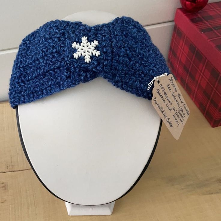 Space Blue Marble & White Snowflake Ear Warmer Headband Crochet Knit Hand Crafted Outdoor Fall Winter Hiking Running Keep warm on cold days with these adorable hand crocheted Ear Warmers! Measurements: Approx. 20" around by 3.5" wide Material: Yarn--100% acrylic Button--plastic Care Instructions: Machine washable & air dry flat. Perfect for: errands, day to day, daily, hiking, running, fall, winter, skiing, winter sports, snowboarding, snow, cold weather, outdoor, camping, hunting, hockey, ice s Handmade Yarn Headband As Gift, Winter Adjustable Hand-knitted Headband, Adjustable Hand Knitted Winter Headband, Hand Knitted Adjustable Winter Headband, Hand Knitted Adjustable Headband For Winter, Handmade Blue Headband As Gift, Adjustable Crochet Headband For Winter, Adjustable Knitted Headband For Winter, Blue Crochet Yarn Hat For Winter