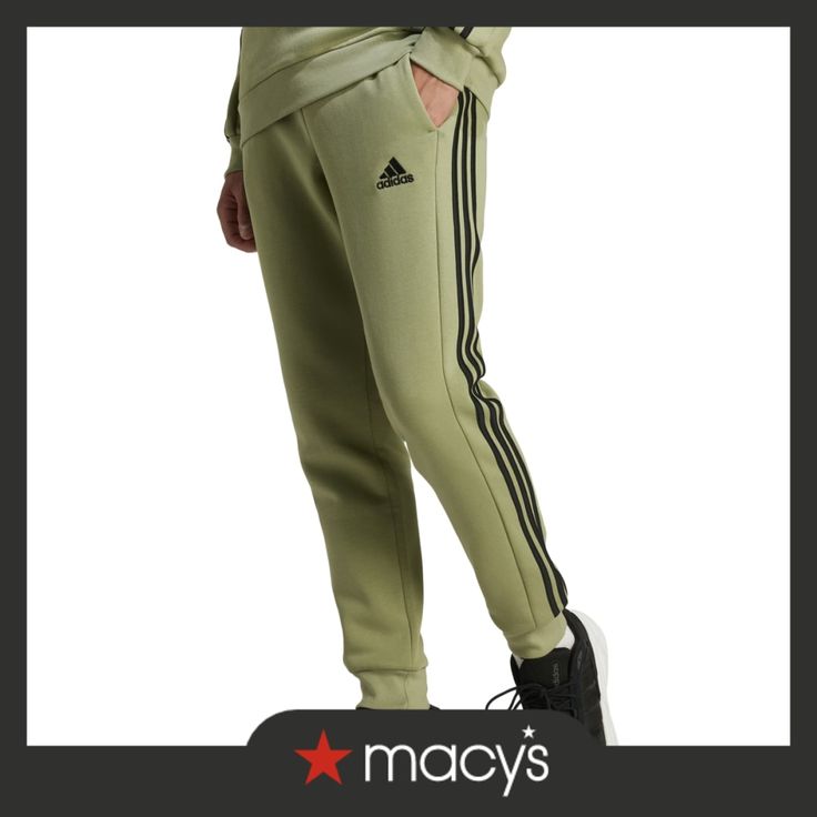 in stock Adidas Hose, Cuff Pants, Cotton Farming, Cuffed Pants, Mens Essentials, Fleece Joggers, Adidas Pants, Bottom Clothes, Bottoms Pants