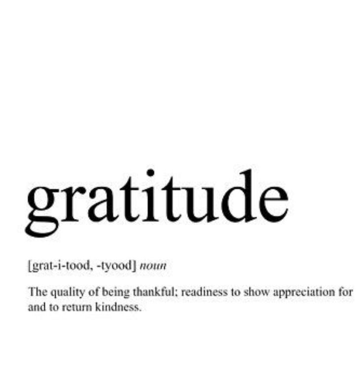 the words gratitude are written in black and white on a white background