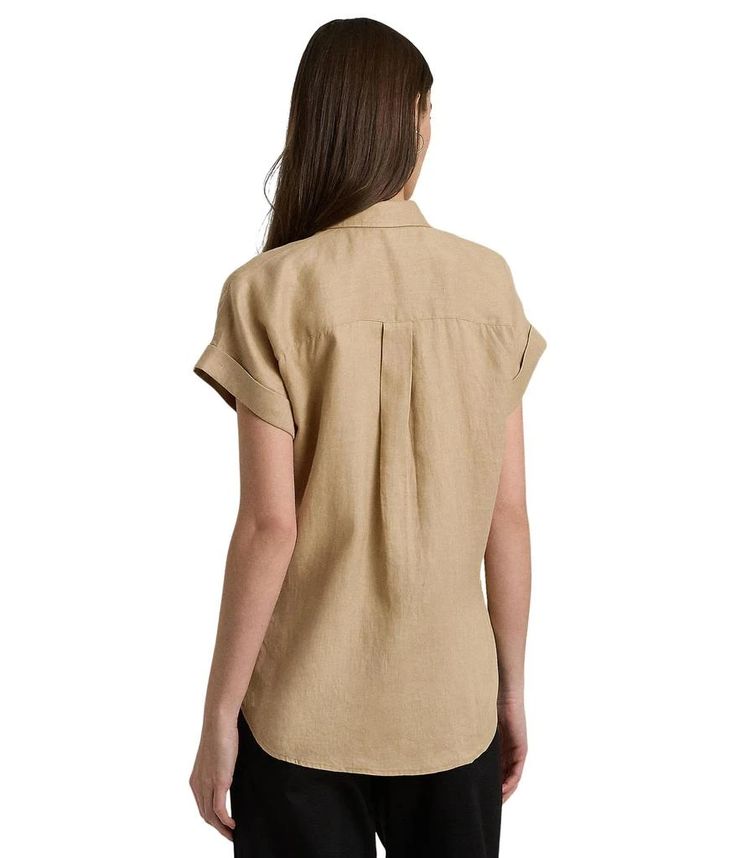 Elevate your style for sunny days with this soft linen dolman-sleeve shirt. Its relaxed fit and lightweight fabric keep you cool while its solid colorblocks and dramatic slits showcase your unique flair. Wear open or half-buttoned for the effortless look that gets you notice on Instagram. Machine washable linen breaths and moves with you making this your new go-to top. Versatile Batwing Sleeve Workwear Tops, Versatile Batwing Sleeve Tops For Workwear, Casual Tops With Roll-up Sleeves And Shirttail Hem, Short Sleeve Linen Tops For Daywear, Linen Short Sleeve Tops For Daywear, Classic Tops With Rolled Sleeves For Casual Gatherings, Effortless Relaxed Fit Short Sleeve Tops, Casual Blouse With Rolled Sleeves And Shirttail Hem, Classic Tops With Rolled Sleeves In Relaxed Fit