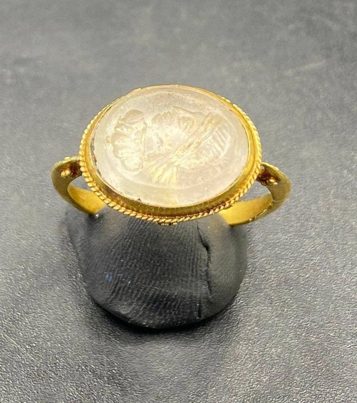 Very nice old antique natural crystal engraved with 20k solid gold seal ring Antique Gold Carved Signet Ring, Antique Gold Engraved Ring With Intaglio, Collectible Gold Intaglio Engraved Ring, Collectible Gold Engraved Intaglio Ring, Victorian Gold Carved Signet Ring, Ancient Yellow Gold Intaglio Ring, Antique Engraved Intaglio Ring, Victorian Style Gold Engraved Ring With Intaglio, Vintage Gold Carved Signet Ring