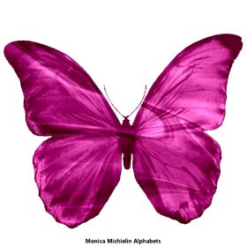 a pink butterfly flying in the air