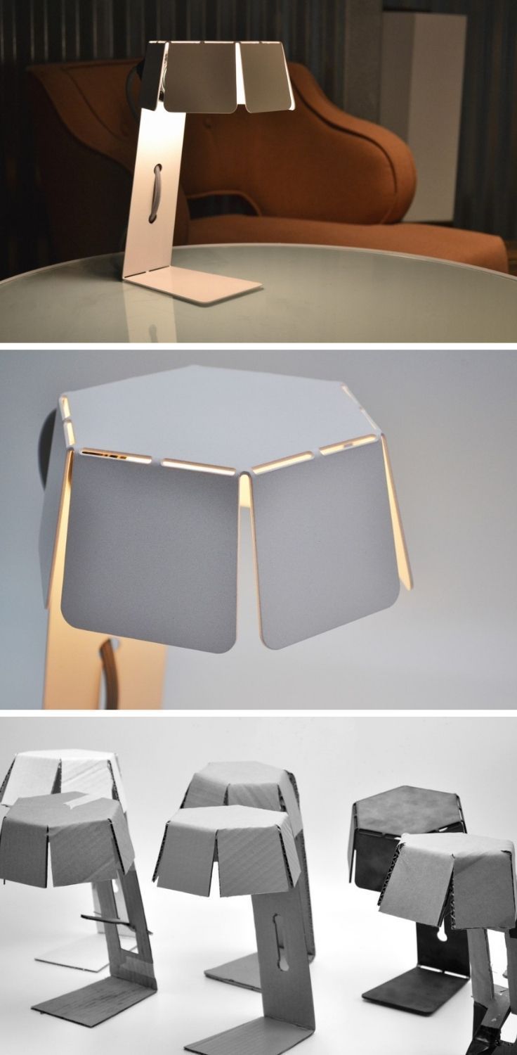 an unusual lamp that is shaped like a chair