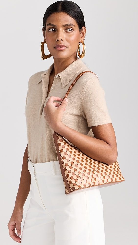 Bembien Marni Small Bag | Shopbop Formal Natural Color Top Handle Bag, Square Shoulder Bag With Intrecciato Weave, Classic Brown Woven Leather Bags, Designer Woven Leather Square Bag, Designer Brown Pouch Baguette Bag, Designer Square Bag With Woven Leather, Designer Square Bags With Woven Leather, Luxury Brown Baguette Bag With Leather Handles, Designer Brown Baguette Bag In Pouch Shape