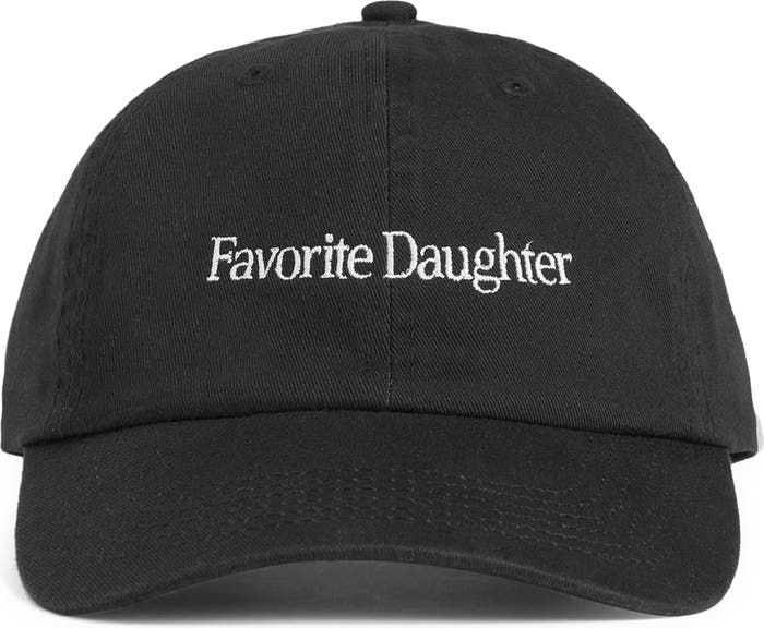 Favorite Daughter Classic Logo Cotton Twill Baseball Cap | Nordstrom Logo Baseball, Favorite Daughter, Logo Mark, Classic Logo, Fabric Gift Bags, Fabric Gifts, Free Fabric, Baseball Hat, Back Strap