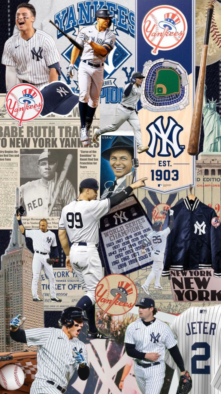 a collage of baseball players and sports memorabilia