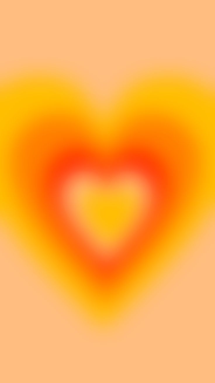 an orange and yellow heart shaped object