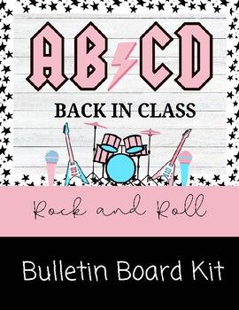 the back in class rock and roll bulletin board kit