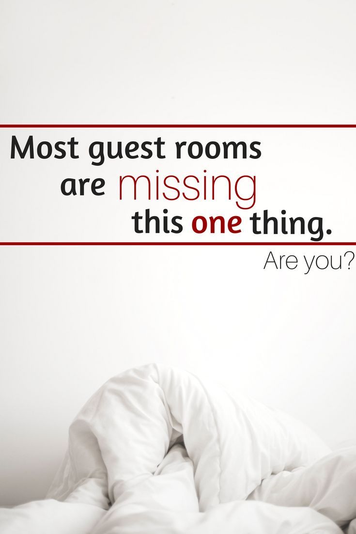 an image of a person in bed with the caption most guest rooms are missing this one thing