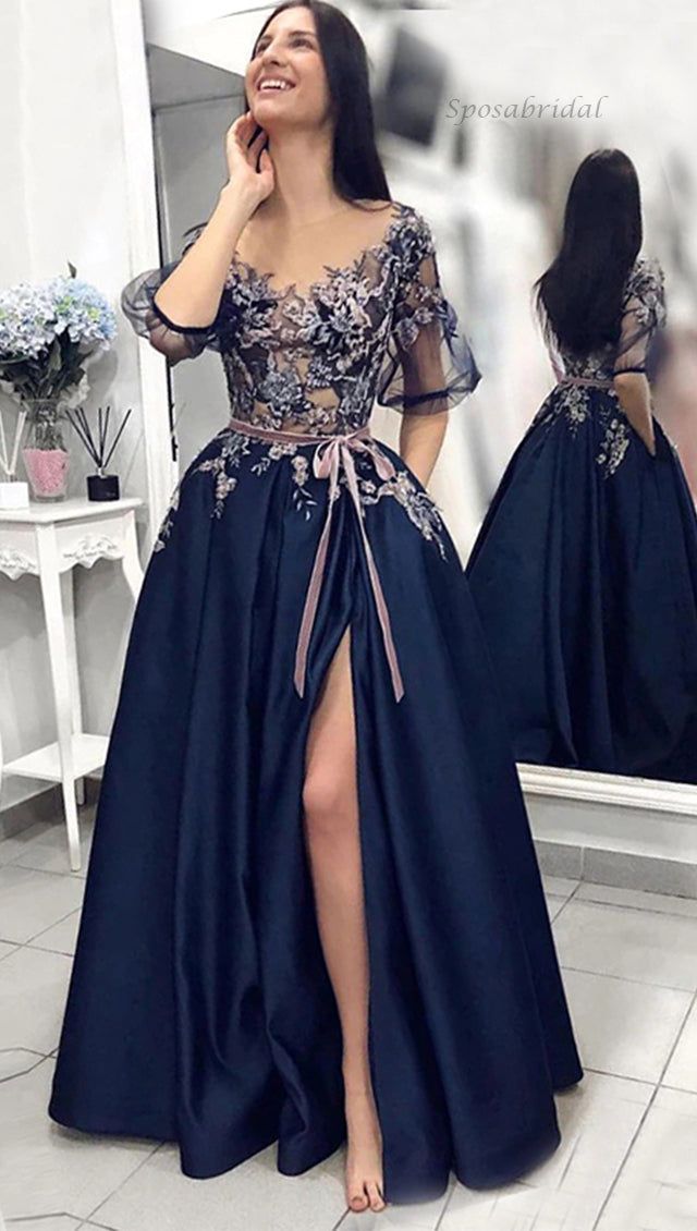 Flower Girl Dresses Navy, Purple Flower Girl Dress, Purple Girls Dress, Best Prom Dresses, Prom Dresses 2019, Satin Tulle, Long Prom Dresses, Pageant Dress, Prom Dresses Ball Gown