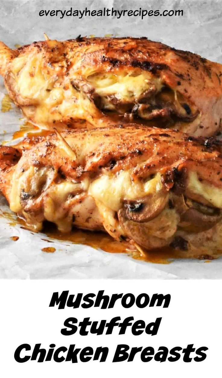 Chicken Stuffed With Mushrooms, Chicken Mushroom Bacon Recipes, Stuffed Chicken Ideas, Stuffed Chicken Breast In Air Fryer, Recipes With Boneless Chicken Breast, Stuffed Chicken Recipes Baked Easy, Chicken Breast Mushroom Recipes, Stuffed Boneless Chicken Breast Recipes, Chicken Breast And Mushroom Recipes