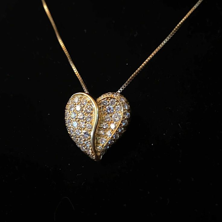 Diamond Heart Pendant & Earrings – Louise Trees Jewels & Treasures Luxury Heart-shaped Necklace With Diamond Accents, Vintage Diamond Heart Pendant Jewelry, Luxury Yellow Gold Heart Pendant Jewelry, Luxury Yellow Gold Heart-shaped Diamond Necklace, Luxury Diamond-cut Heart Pendant Necklace, Heart Pendant Diamond, Diamond Heart, Pendant Earrings, Brilliant Cut Diamond