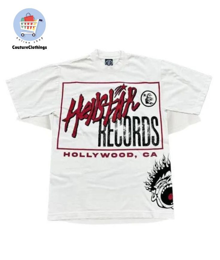 1.Short sleeves 2.No closure type 3.Standard thickness 4.Handcrafted quality 5.Non-detachable design Striking Design The design of the New White Hellstar Records T-Shirt is where it truly stands out. The crisp white background provides a clean and modern canvas, while the Hellstar Records logo is prominently displayed in a bold, contrasting color. The logo features an intricate, edgy design that embodies the spirit of the label and the music it represents. The attention to detail in the logo ens Fitted White T-shirt With Graphic Design, Fitted White Shirt For Streetwear, White Fitted T-shirt With Logo Print, Fitted White T-shirt With Logo Print, Fitted White Screen Print T-shirt, White Fitted Graphic Design T-shirt, White Fitted Band Merch Shirt, Fitted White T-shirt With Screen Print, Fitted White Graphic T-shirt