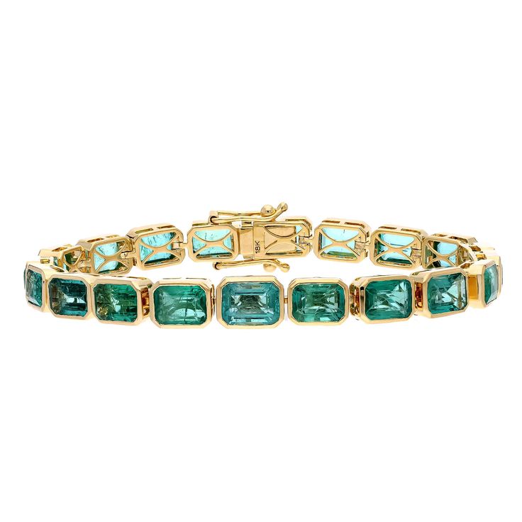 Made-to-order 18k Gold Emerald Tennis Bracelet | Stackable Green Gemstone Jewelry | 5 Inch Green Bracelet Men's Jewelry Birthstone Gift Gold STONE DETAILS : ❋ Stone : Emerald ❋ Stone Size : 7X5 MM Mix size approx  ❋ Stone Shape : Emerald Cut   ❋ Stone Weight : As per actual ❋ Stone Type : Natural METAL DETAILS : ❋ Metal Purity : Solid 18K Gold  ❋ Metal Color : Yellow Gold ❋ Bracelet Length : 5 Inch Approx. ❋ Gross Weight : As per actual  ❋ Gold Net Weight : As per actual  ❋ Making : Handmade ❋ S Formal Emerald Gemstone Bracelets, Classic Gold Multi-stone Bracelets, Classic Gold Bracelets With Emerald, Gold Multi-stone Tennis Bracelet, 14k Gold Gemstone Tennis Bracelet In Fine Jewelry Style, 14k Gold Gemstone Tennis Bracelet, 14k Gold Tennis Bracelet With Gemstones For Formal Occasions, Gold Bracelet With Gemstone Accents In 14k Gold, Gold Bracelets With Gemstone Accents In 14k Gold