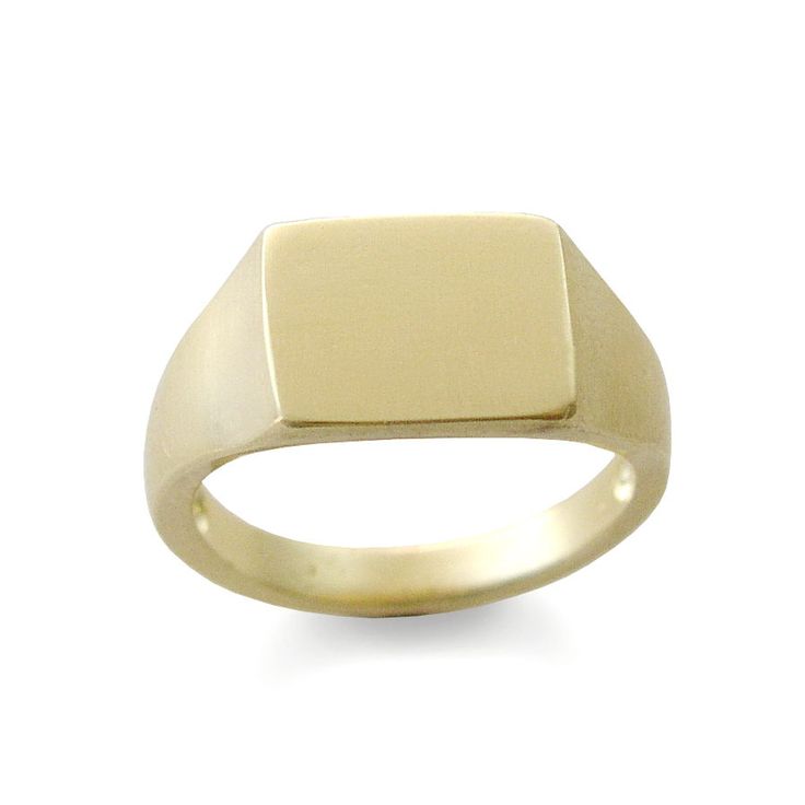 "Classic signet ring made of Matte 14K Gold that looks perfect on the finger. You can order this ring made of rose, yellow or white gold. Options are available when checking out. Given that our jewelry is handmade especially for you, please consider that color variations and slight variances are normal. All items are packaged in an eco-friendly gift wrap ready for gifting. Construction & Dimensions: 14K Gold approximately width 10 mm (0.4\") All our jewelry can be made of 18K gold as well. P Classic Rectangular Signet Ring Stamped 14k, Minimalist Classic 14k Gold Rings, Fine Jewelry Yellow Gold Signet Ring With Thick Band, Modern 14k Gold Signet Ring For Promise, Modern Rings With Classic Design For Gift, 14k Gold Tarnish Resistant Signet Ring With Thick Band, Minimalist 14k Gold Thick Band Signet Ring, Modern Rings Suitable For Gifts, 14k Gold Thick Band Signet Ring For Promise