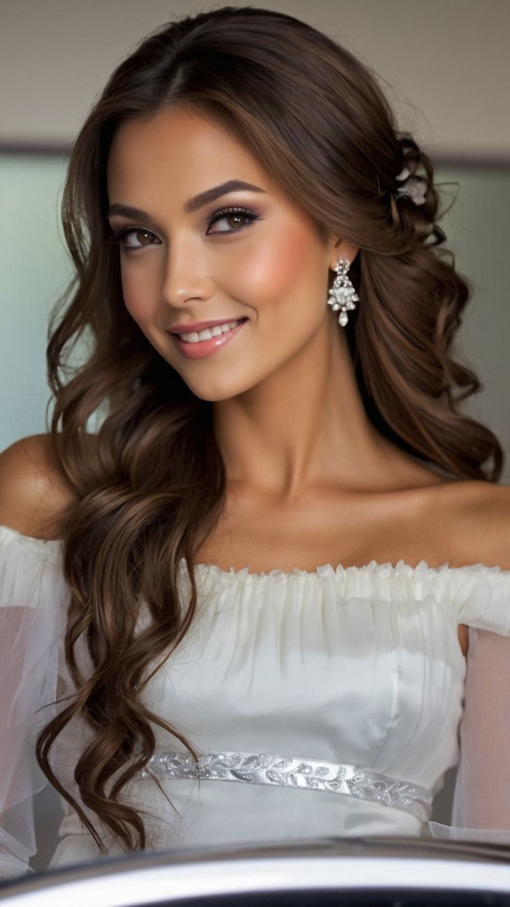 Looking for bridal hairstyles for long hair Discover elegant and easy Indian updo and elegant down wedding hairstyles From veil to crown Pakistani and black braid style ideas get inspired with these boho bridal looks Best Wedding Hair For Round Face, Haïr Style For Engagement Bride, Walima Hairstyles Brides, Pakistani Bridal Hair, Shaadi Hairstyles, Fairytale Wedding Hair, Indian Updo, Braid Style Ideas, Wedding Hair Long Hair