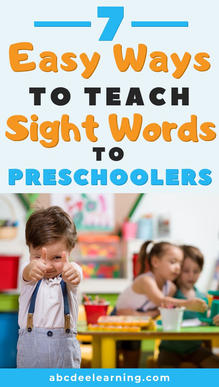 the words 7 easy ways to teach sight words to preschoolers