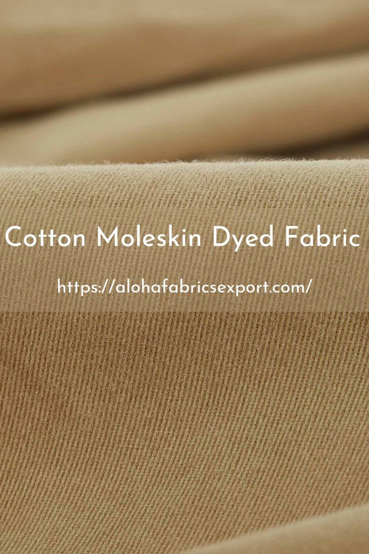 Cotton Moleskin dyed fabric 
Composition :- 100% Cotton
GSM :- 150-200
Size :- 54"-60" (112-127cm)
Design :- Plain weave 
Colour :- Dyed in many colours 
Origin :- Made in India
Usage :- clothing, winter wear, work wear 
Benefits :- Comfortable, warm, expensive, heat and wind resistant 
Care and washing instructions :- Wash the clothing inside out in cold water on gentle cycle
Line dry the item
Iron the fabric only from the wrong side Audio Production, Trousers Jeans, Fabric Textile, Fabric Texture, Cotton Fabrics, Dyed Fabric, Moleskine, Fabric Swatches, Natural Fibers