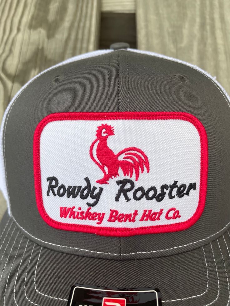 Whiskey Bent Hat Co Rowdy Rooster Grey/White MidPro Mesh Back Adjustable Snapback One Size Fits Most Carhartt Work Pants, Twisted X Shoes, Dan Post Boots, Work Pants Women, Hey Dudes, Men Carhartt, Blowout Sale, Hat Band, Work Shirts