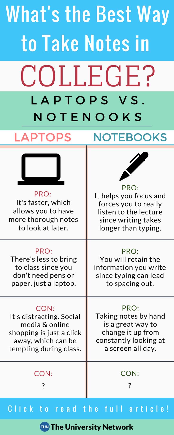 what's the best way to take notes in college? laptops vs notebooks