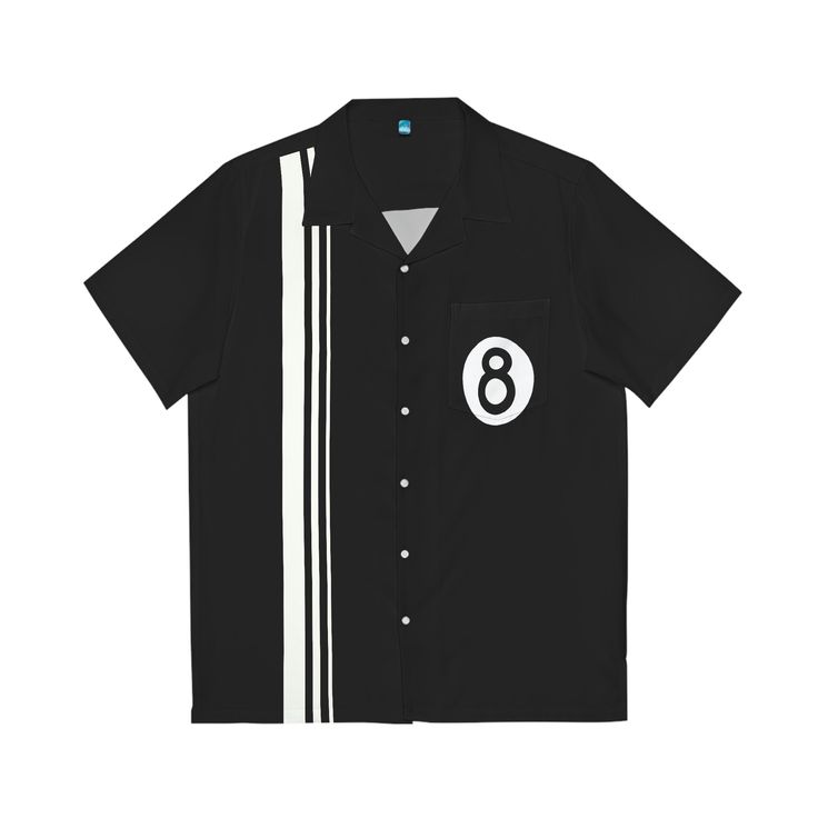 8 BALL Bowling Shirt I know two different games... But they both have balls right?? Designed by Ken Smith Casual Shirt For Football Season Sports Events, Casual Shirt For Football Season, Black Retro Top For Game Day, Sporty Short Sleeve Shirt For Football Season, Black Short Sleeve Shirt For Football Season, Football Season Sports Shirt With Short Sleeves, Short Sleeve Football Season Sports Shirt, Short Sleeve Sports Shirt For Football Season, Casual Short Sleeve Shirt For Football Season