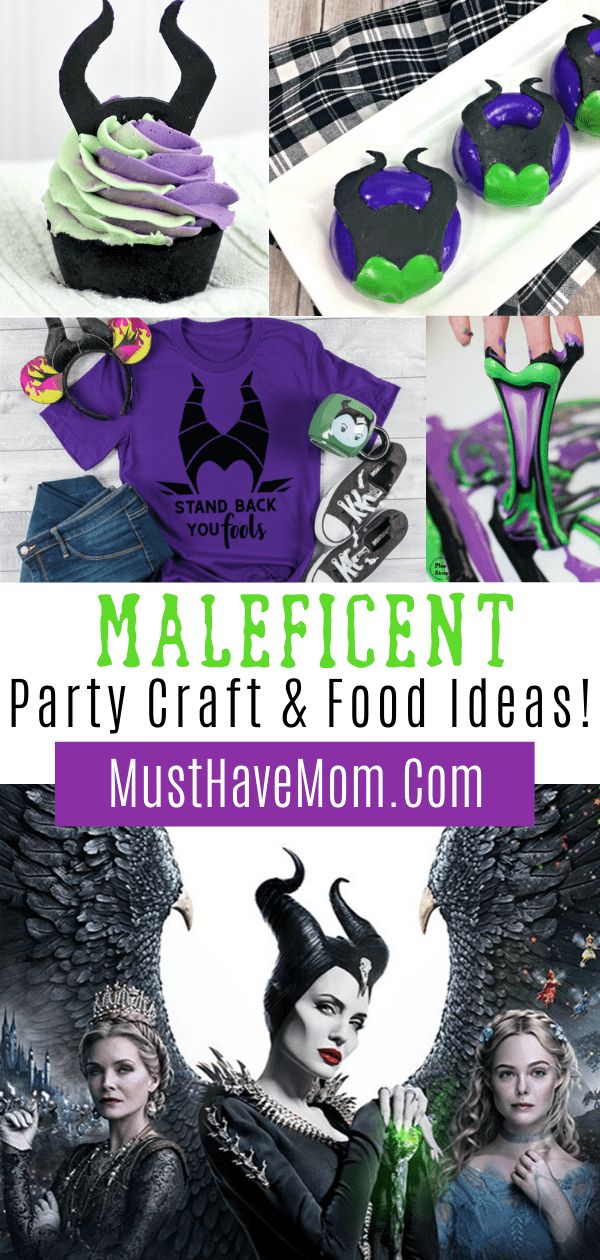 an image of maleficent party crafts and food ideas