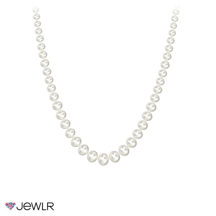 Representing beauty, loyalty, and wisdom, pearls are the perfect gift for any milestone celebration. This necklace features stunning freshwater pearls in graduated sizes that are strung and knotted for extra security. The necklace is 16" in length and has a sterling silver lobster clasp. The central pearl is 8mm in diameter and the pearls gradually reduce in size to a diameter of 4mm. Beautiful and sophisticated, this classic pearl necklace is a must-have addition for all jewelry collections. Classic Pearl Necklace, Mens Engagement, Photo Pendant, Freshwater Pearl Necklace, Freshwater Pearl Necklaces, Kitchen Designs, Gift Collections, Personalized Jewelry, Lobster Clasp