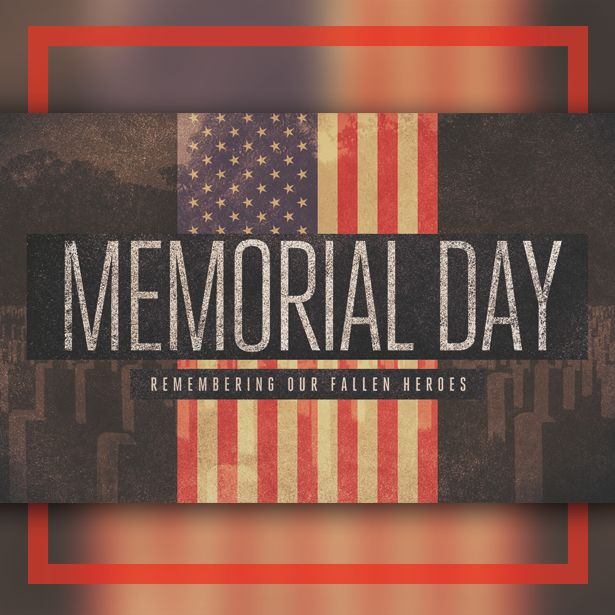 an american flag with the words memorial day on it