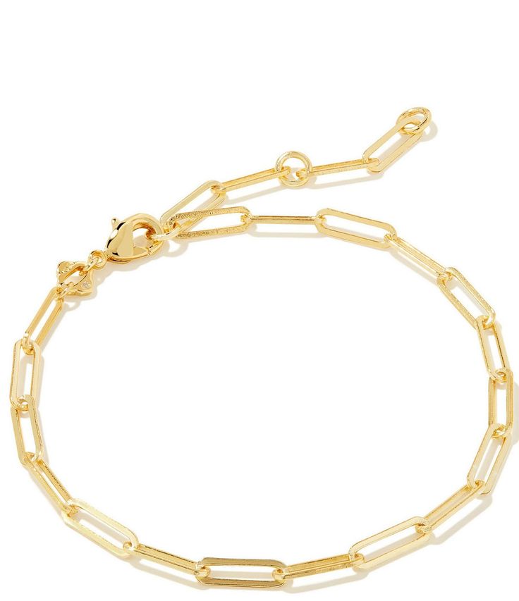 From Kendra Scott, this bracelet features:line bracelet14K Gold plated or rhodium plated over brassLobster clasp closureApprox. 6.5" L, 1.5" extender Imported. Puravida Bracelets Gold, Cute Bracelets Preppy, Cute Jewelry Gifts, Gold Bracelet Kendra Scott, Bracelets Kendra Scott, Kendra Scott Friendship Bracelet, Dream Things To Buy, Cute Gold Bracelet, Gold Jewelry Simple Bracelets