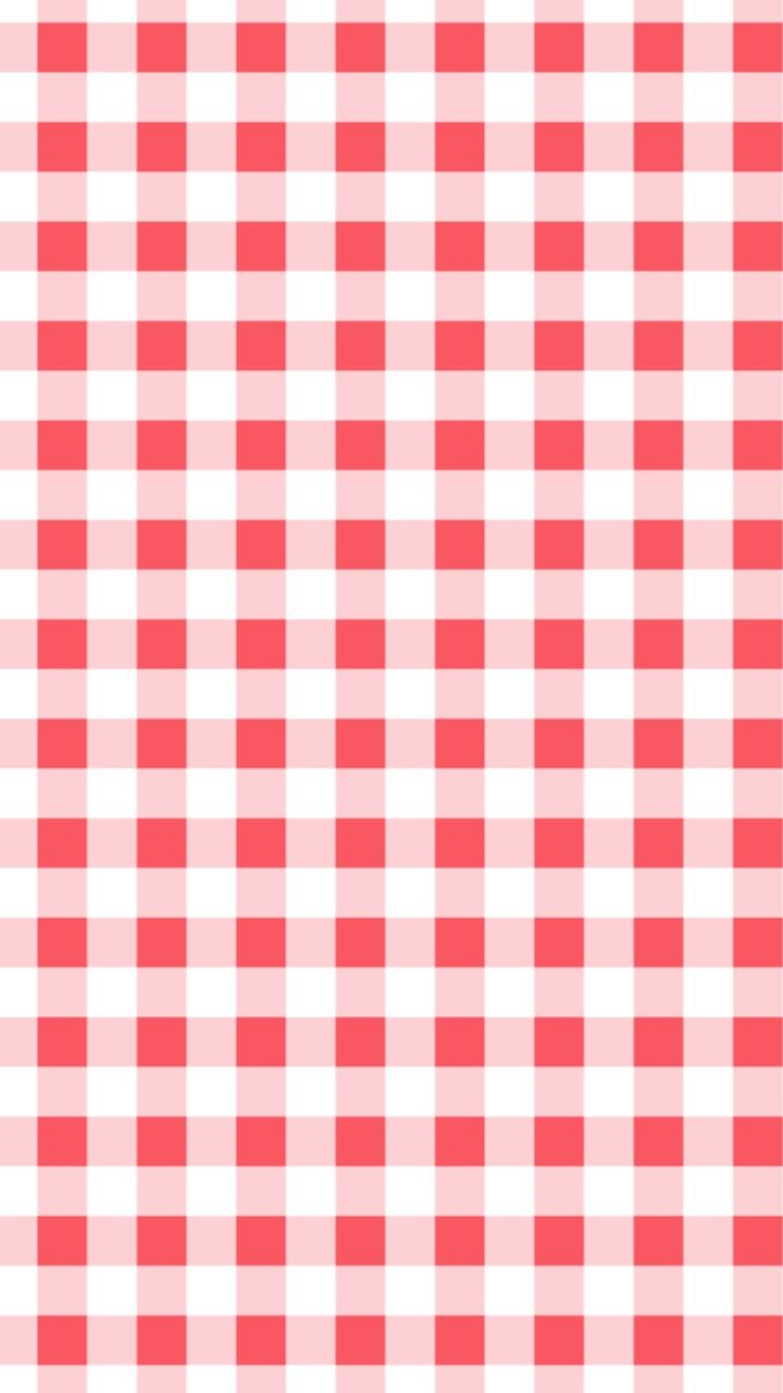 a red and white checkered tablecloth pattern that looks like it has been made out of