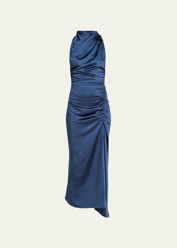 Get free shipping on A.L.C. Inez Shirred Dress at Bergdorf Goodman. Shop the latest luxury fashions from top designers. Elegant Cocktail Midi Dress With Ruched Sides, Pre-draped Evening Dress With Ruched Sides, Evening Dresses With Asymmetrical Neckline And Ruched Sides, Pre-draped Ruched Asymmetrical Cocktail Dress, Sleeveless Ruched Asymmetrical Evening Dress, Sleeveless Ruched Midi Dress For Cocktail, Sleeveless Midi Dress With Ruched Sides For Cocktail, Elegant Sleeveless Midi Dress With Ruched Sides, Asymmetrical Evening Dress With Ruched Sides