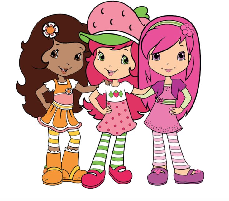 Strawberry Shortcake and her berry best friends, Orange Blossom and Raspberry Torte Iconic Trios From Movies, 3 Trio Costumes, 3 Matching Costumes, Halloween For 3 People, 3 Iconic Trios, Trio Cosplays Ideas, Cosplays For Trios, Best Cartoon Trios, Trio Character Costumes