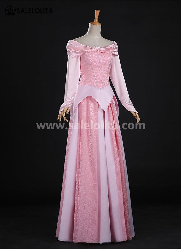 Adult Pink Princess Sleeping Beauty Cosplay Dress     Condition: Brand New   Shown Color: Pink   Sleeves: Long Sleeves   Neckline: Square Collar   Length: Floor Length   Material: Satins And Cotton   Occasion: Versatile     Notice: If your size is way off the standard size chart, Please choose custom-made . Princesscore Costume Dresses For Cosplay Events, Princesscore Dresses For Cosplay Events, Fitted Princesscore Costume For Cosplay, Princesscore Fitted Costume For Cosplay, Princesscore Fitted Cosplay Costume, Fantasy Dress For Halloween Themed Events, Fitted Fairytale Costume For Themed Events, Pink Long Sleeve Dress For Cosplay, Princess Costume Dresses For Cosplay Events