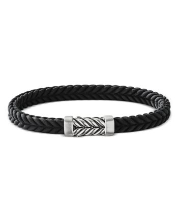 David Yurman Men's Sterling Silver Chevron Black Rubber Bracelet Classic Black Band Jewelry For Formal Events, Classic Black Leather Bracelet For Formal Occasions, Classic Formal Bracelet With Black Band, Classic Black Band Bracelet For Formal Occasions, David Yurman Mens, Chevron Bracelet, Rubber Bracelets, Bracelet Online, Rare Gemstones