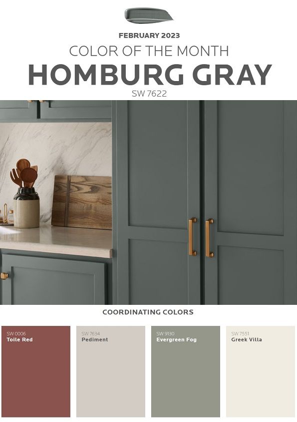 the color scheme for this kitchen is gray